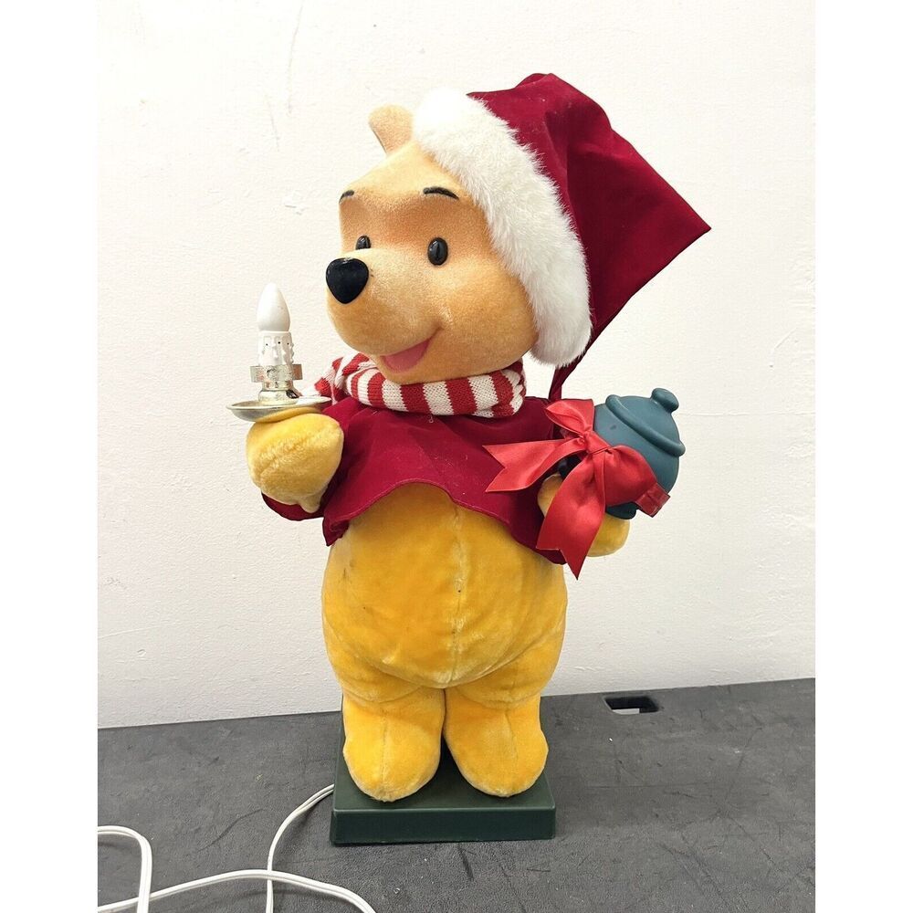 Telco Christmas Winnie the‎ Pooh Candle NO BEE Disney Animated Motionette 24”